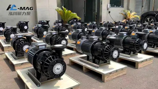 Large Flow All Plastic Magnetic Drive Circulation Water Pump for Sulfuric / Nitric Acid Treatment